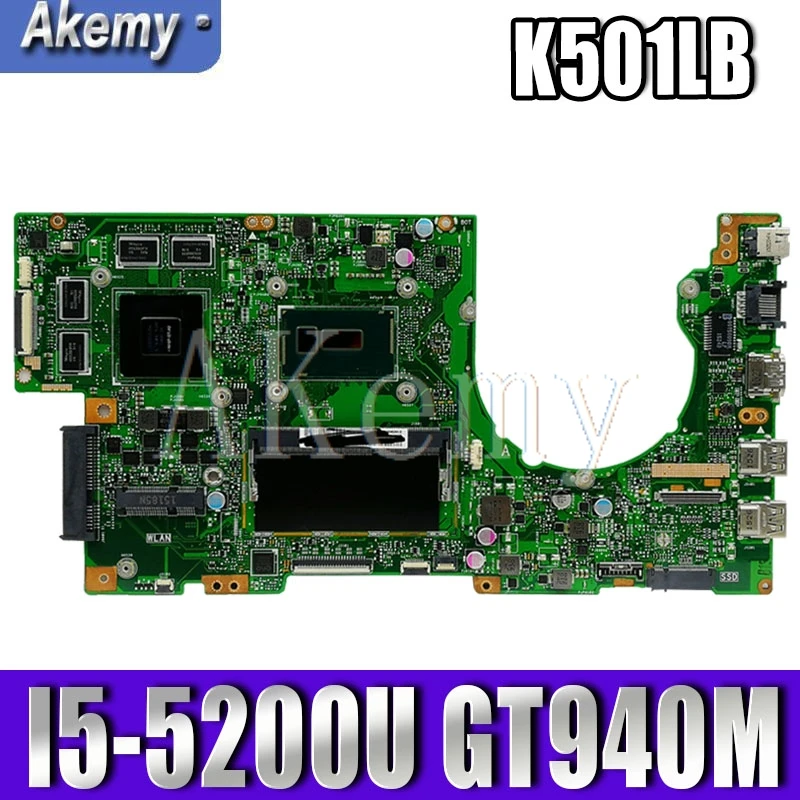 SAMXINNO материнская плата для ноутбука ASUS K501LB K501LX K501LN A501L K501L V505L испытания I5-5200U GT940M 4 Гб