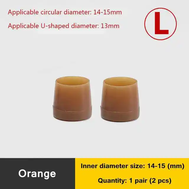 Silencer Heel Protector Round Shape Woman High heels Protective Cover Non-slip Wearable Heel Cover Shockproof Accessories Orange-L