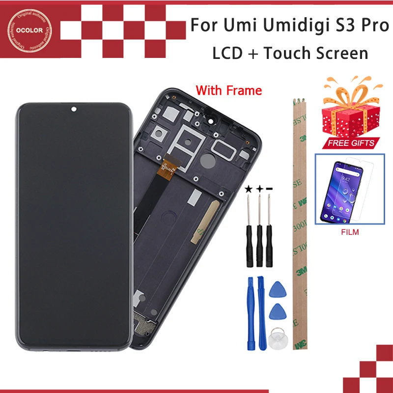 Ocolor для UMI UMIDIGI S3 PRO ЖК дисплей + сенсорный экран в сборе с рамкой 6 3 ''для