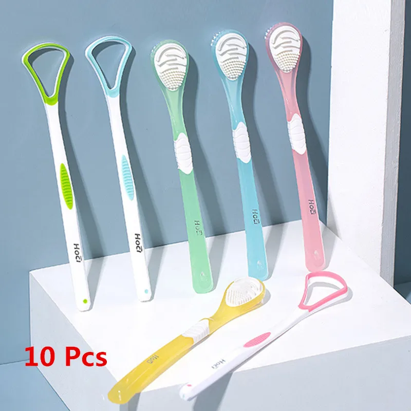 

New style Tongue Brush Tongue Cleaner Scraper Oral Care Cleaning Toothbrush Brush Fresh Breath Coating Tongue Scraper
