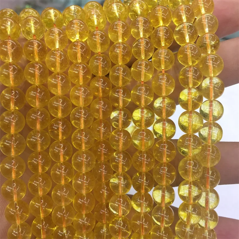 Clear Green Yellow White Colorful Blue Quartz Stone Beads For Jewelry Making 8mm 15inches Diy