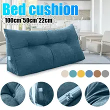 Twin ItalyNest Large Bolster Headboard Backrest Bed Rest Positioning Support Reading Pillow Velvet for Valentines Day Home Decoration Green