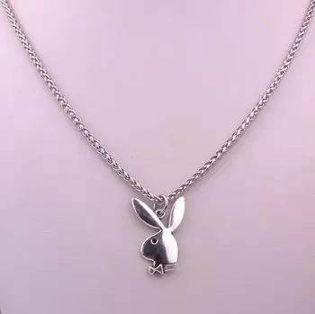 

2020 punk play boy necklace bunny necklace stainless steel dragon bone hiphop rabbit pendant necklace Jewelry gifts e girl boy
