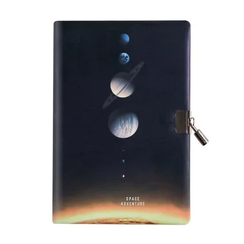 

A5 Agenda Planner Chic Handcraft Stationery Ribbon Bookmark Hard Cover Gift Students Diary Notebook Travel Journal With Lock Key