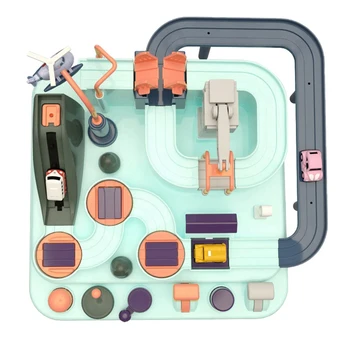 

Car Break Through the Big Adventure Track Car Children Track Toy Car Macaron Color Suit