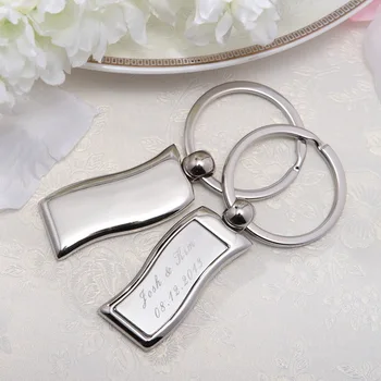

Personalized Metal Keychains Wedding Guests Favor Gift Customzlied