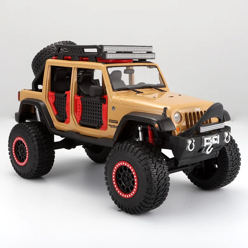 1:24 Высокая литая модель машины Модель Jeep Wrangler внедорожная модель автомобиля модификация концепция украшения автомобиля подарок