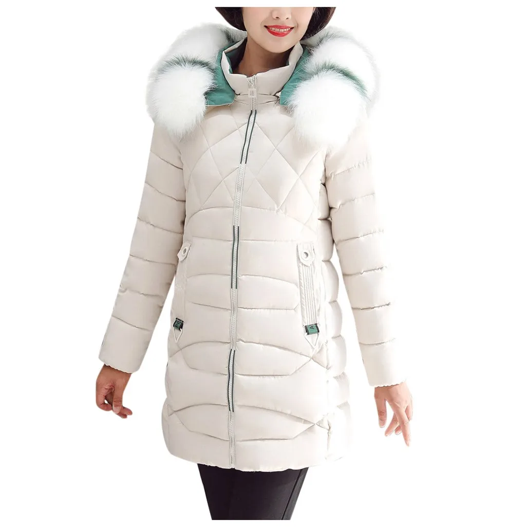Kurtka manteau femme зимнее пальто для женщин зимнее теплое хлопковое с капюшоном зимнее пальто с длинными рукавами abrigos mujer invierno
