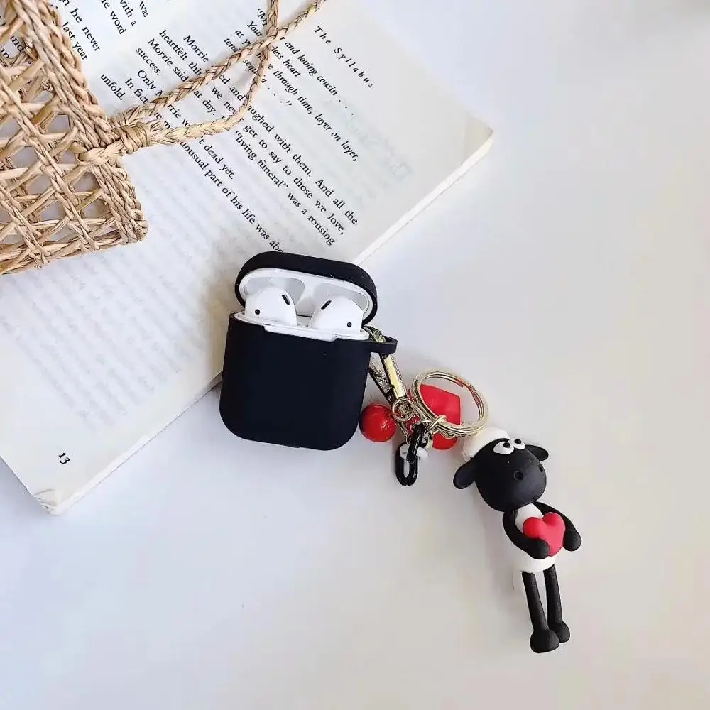 Милый брелок для ключей чехол для гарнитура для airpods Чехлы курица декоративная овца Мягкий силиконовый чехол для наушников чехол для MacBook Air стручки