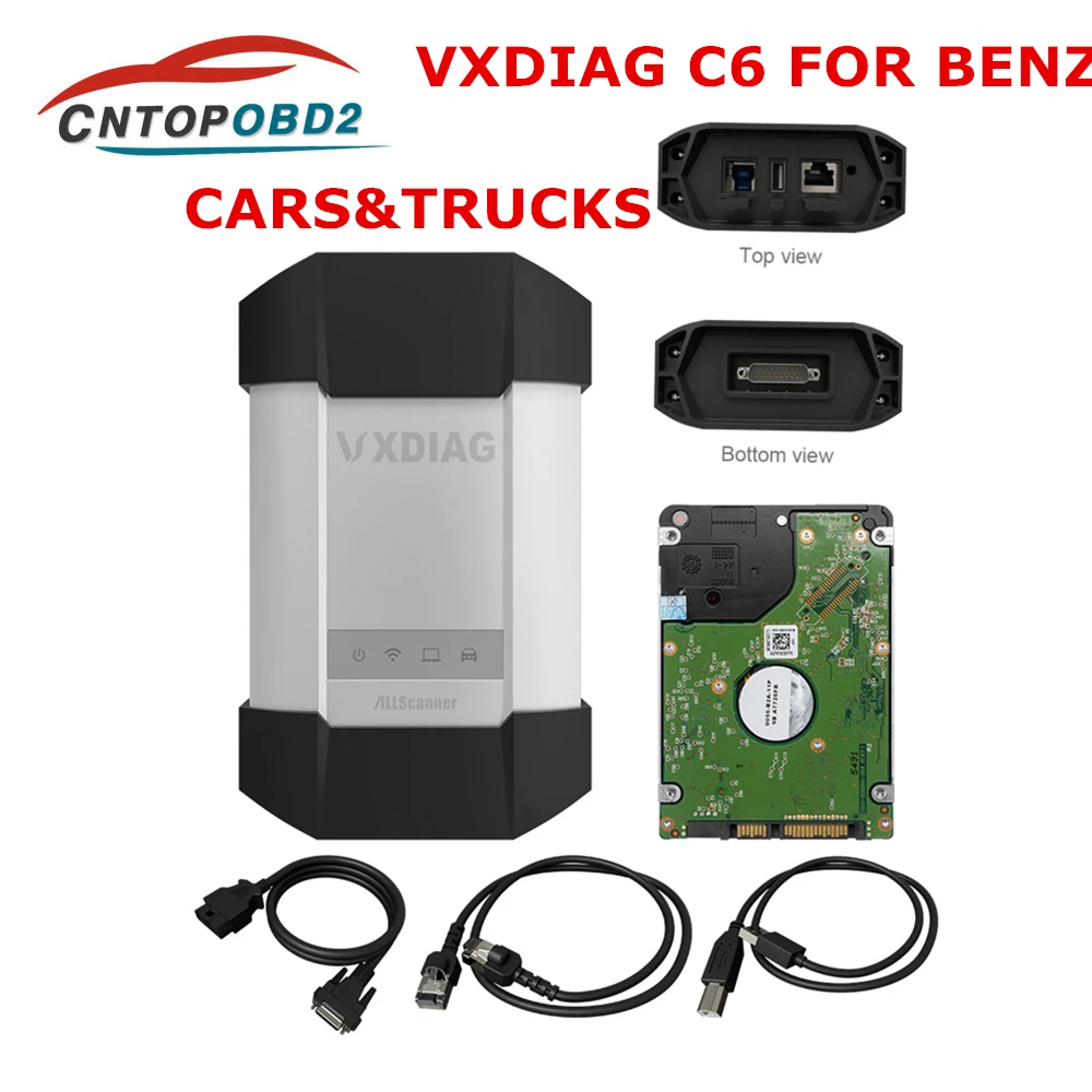 Профессиональный инструмент для диагностики автомобиля VXDIAG C6 OBD Benz грузовика