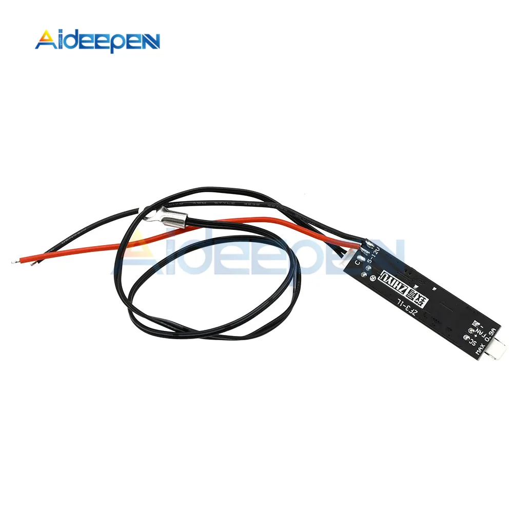 2-3 Wire DC 5V 12V PWM Fan Speed Controller NTC 50K Temperature Probe 40cm