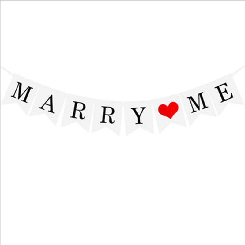 Свадебный Бантинг Marry Me Photo Booth Prop Свадебный старинный плакат флаг для украшения свадебной вечеринки свадебный реквизит - Цвет: B