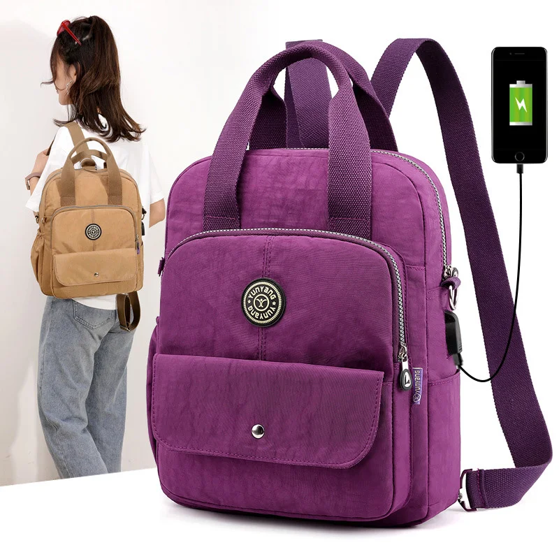 

Women Backpack Purse with USB Charging Port Anti-Theft Crossbody Shoulder Bag Mochila Masculina Multifunction School Bags