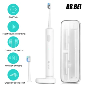 

DR.BEI Sonic Electric Toothbrush IPX7 Waterproof Rechargeable Tooth Care Brush with Sensitive Brush Head Teeth Whitening Tool