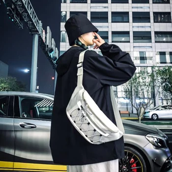 

Man Bag Women Shoulder Bag Reflective Chest Bag Male Messenger Bag Hip Hop Belt Bag Female Crossbody Bag