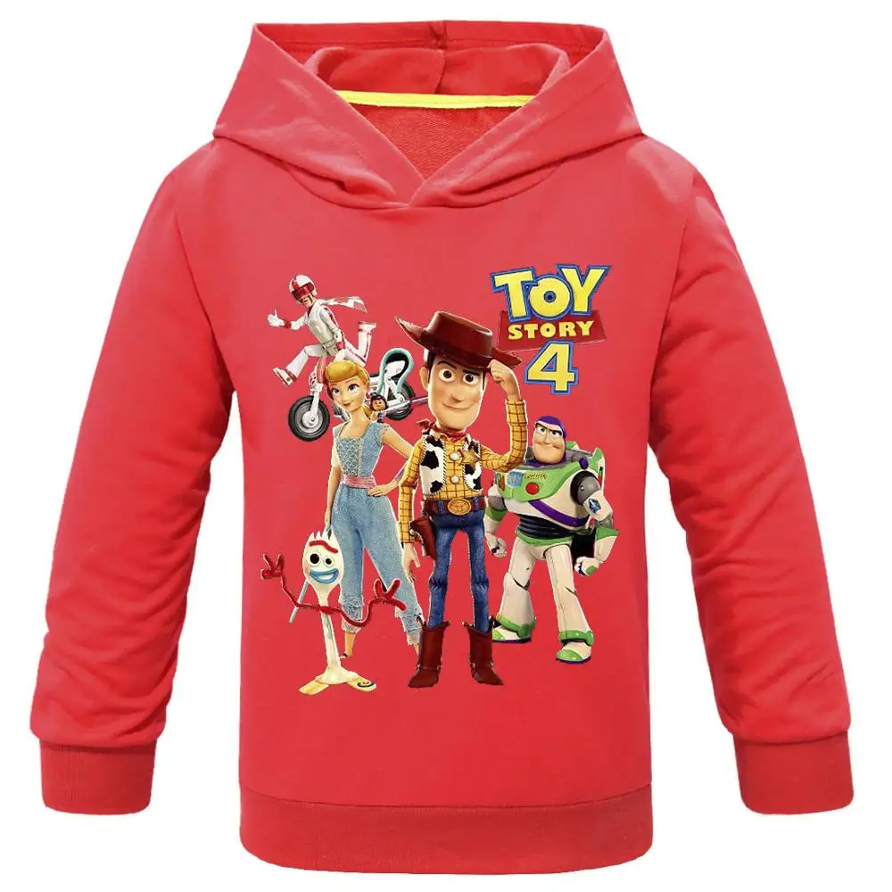 Toy Story/4 детские толстовки с героями мультфильмов для девочек; толстовка с капюшоном и капюшоном для мальчиков; сезон весна-осень; теплый свитер