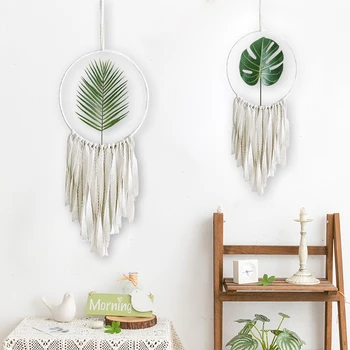 

Macrame Cotton Dream Mandala Tapestry Wall Hanging Hand-Woven Turtle Leaf Living Room Bedroom Decoration Wedding Decoration