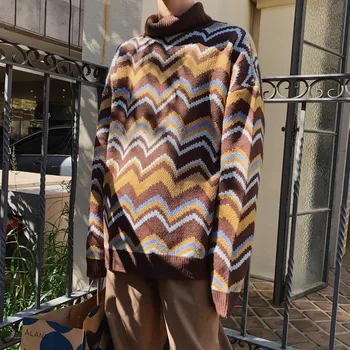 

Nation Wind Sweater Male Thickness Coltsfoot Season Round Neck Knitting Unlined Upper Garment Leisure Time Loose Sweater Lovers