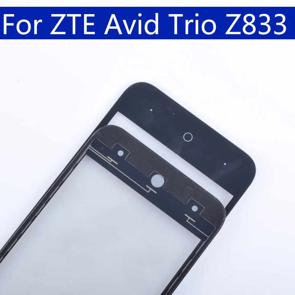 Для zte Avid Trio Z833 сенсорный экран панель дигитайзер сенсор Переднее стекло Внешний сенсорный экран Замена 5,0 дюймов