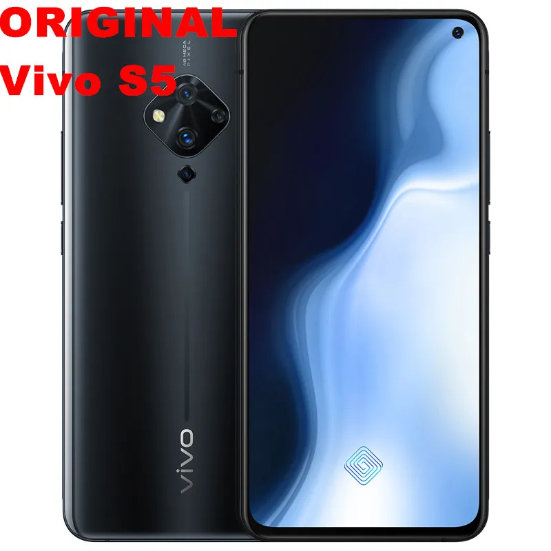Vivo S5 Смартфон Android 9,0 4G LTE Snapdragon 712 6,4" Super Amoled 8 ГБ ОЗУ 128 Гб ПЗУ МП отпечаток пальца ID лица