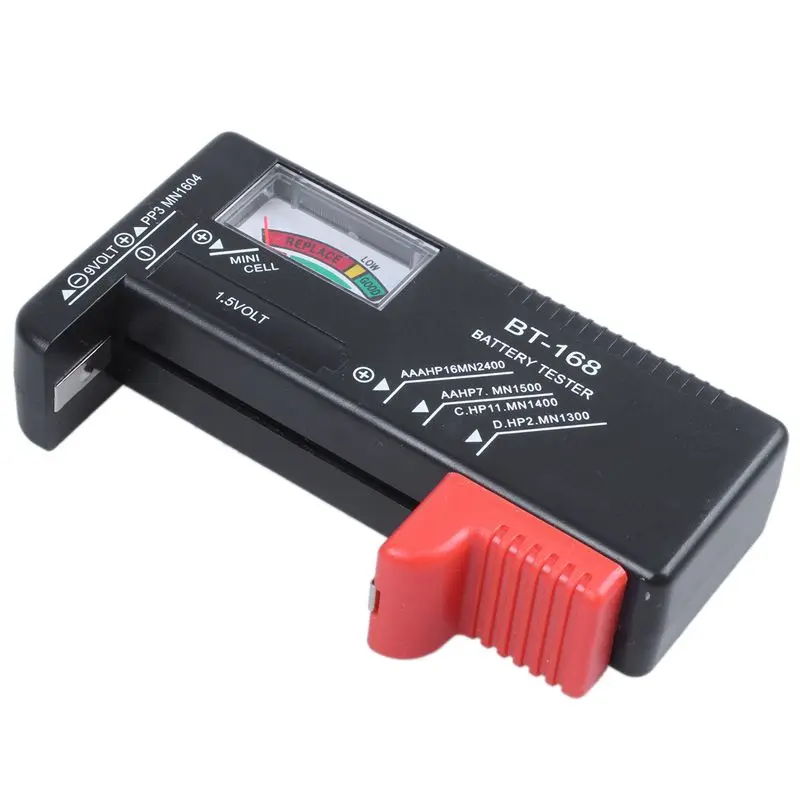BT168 универсальный тестер для проверки батареи для AA AAA C D 9V 1,5 V кнопочных батарей