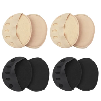 

4 Pairs Five-Finger Socks Women's Invisible Cotton Socks Heels Short Half Palm Shallow Mouth Non Slip Open-Toe Socks