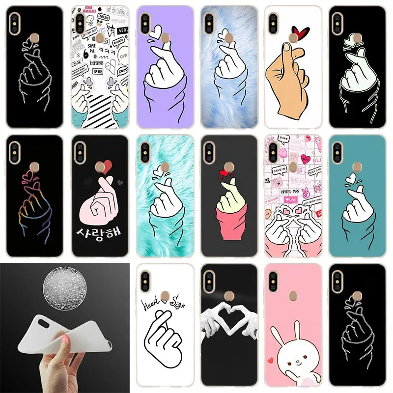 Мягкий чехол k pop Love on the finger kpop для Xiaomi Redmi Note 8 7 6 5 Pro 8a 6pro 6a s2 5a 4a 5plus y3 чехлы Etui |