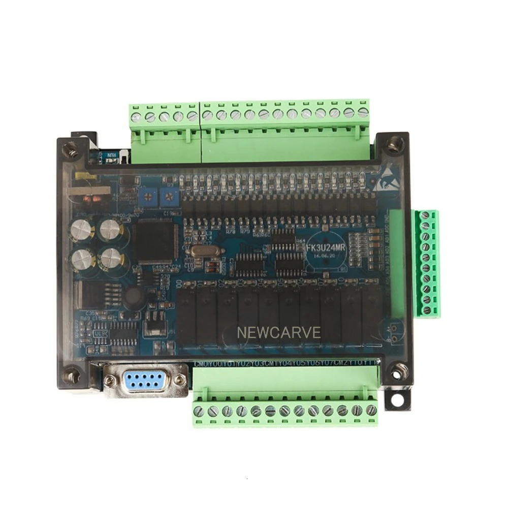 PLC Industrial Control Board FX3U-14MR FX3U-14MT 8 Input 6 Output 6AD 2DA And RS485 Compatible With FX1N And FX2N NEWCARVE