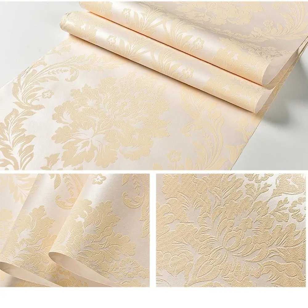 Amerikaanse Rustieke Bloem Bloemen Behang Non-woven 3D Reliëf Damast Behang  Landelijke Retro Woonkamer Contact Papier Rood Beige - AliExpress, image size:1000x1000