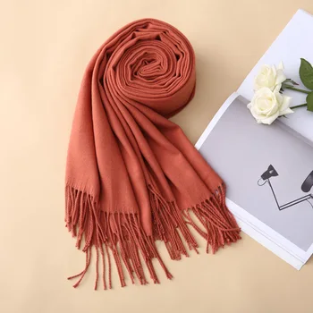 

2018 New Style Korean-style Versatile Stylish Beige White And Black Beige Scarf Women's Winter GIRL'S-Style Indie