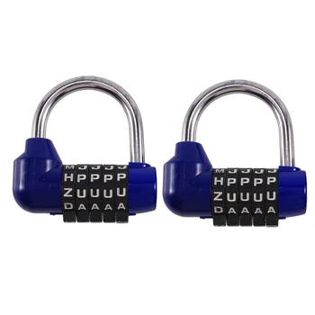 

2PCS 5 Letter Code Combination Suitcase password lock Blue