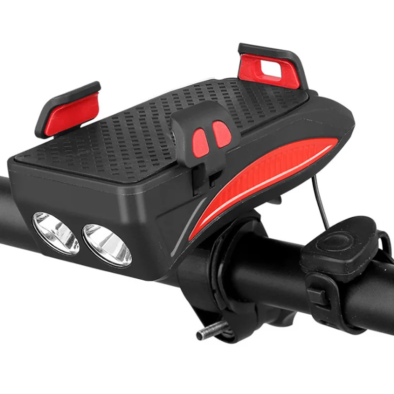 

Bike Light Usb Rechargeable Flashlight Phone Holder Bicycle Highlight 4000Mah Power Bank Cycling Horn Led Light