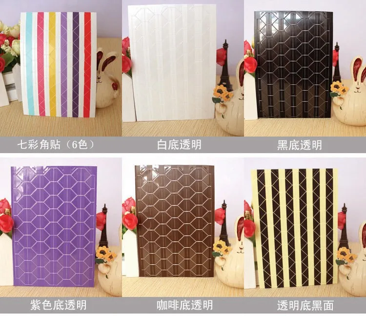 13-High Quality Photo Corner Stickers Adhesive Phase Angle 102 DIY Album Photo Album Accessories