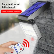 

128LED COB Solar Powered Wall Light Outdoor Waterproof Motion LED Solar Lamp For Park Courtyard Fence Garden Decoration Lamp