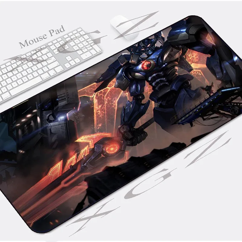  XGZ For LOL Csgo Dota Large Mouse Pad Lock Edge Custom Classic Anime Warrior Computer Desk Mat Spee