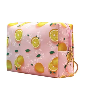 

Hot Creative Cosmetic Bag Large Capacity Storage Bag Portable Wash Bag Travel Lipstick Cream Fruit print makeup holder organizer