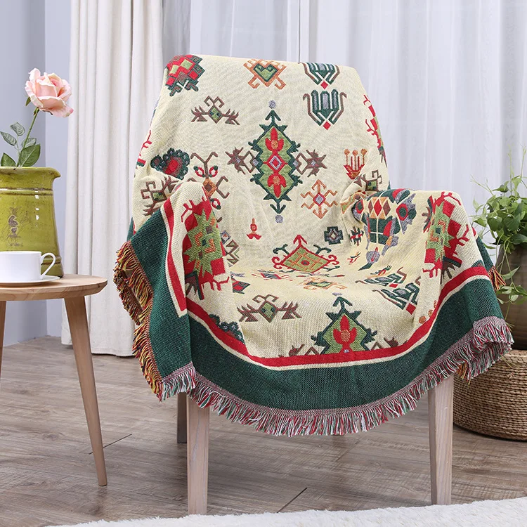 

American Country Style Sofa Stool Blanket Television Set Furniture Dust-proof Prevent Moisture Cover Blanket