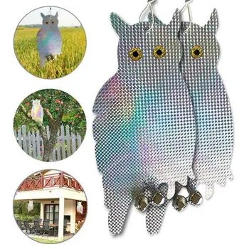 

2pcs Bird Repellent Laser Reflective Owl Device Bird Repellent Fake Owl Bird Scaring Woodpecker Insect Repellent