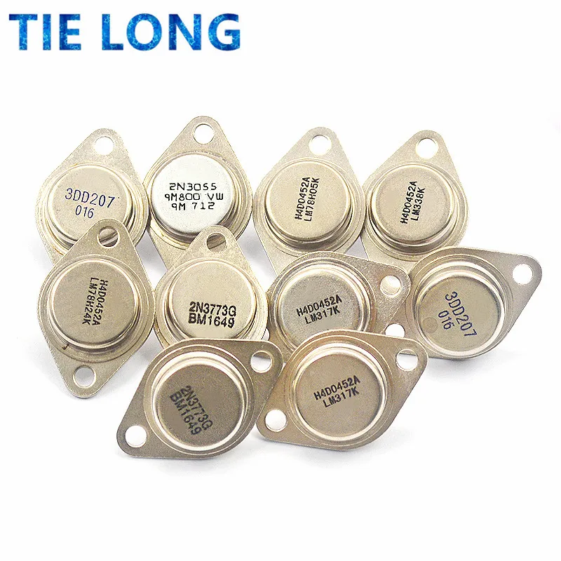 5 шт. 2N3055 TO-3 15A 60V транзистор MJ2955 2N3773 BUX98A BUX98 BUX48A BUX48 LM338K LM338 MJ802 LM317K 3DD15 LM78H05K LM78H12K |