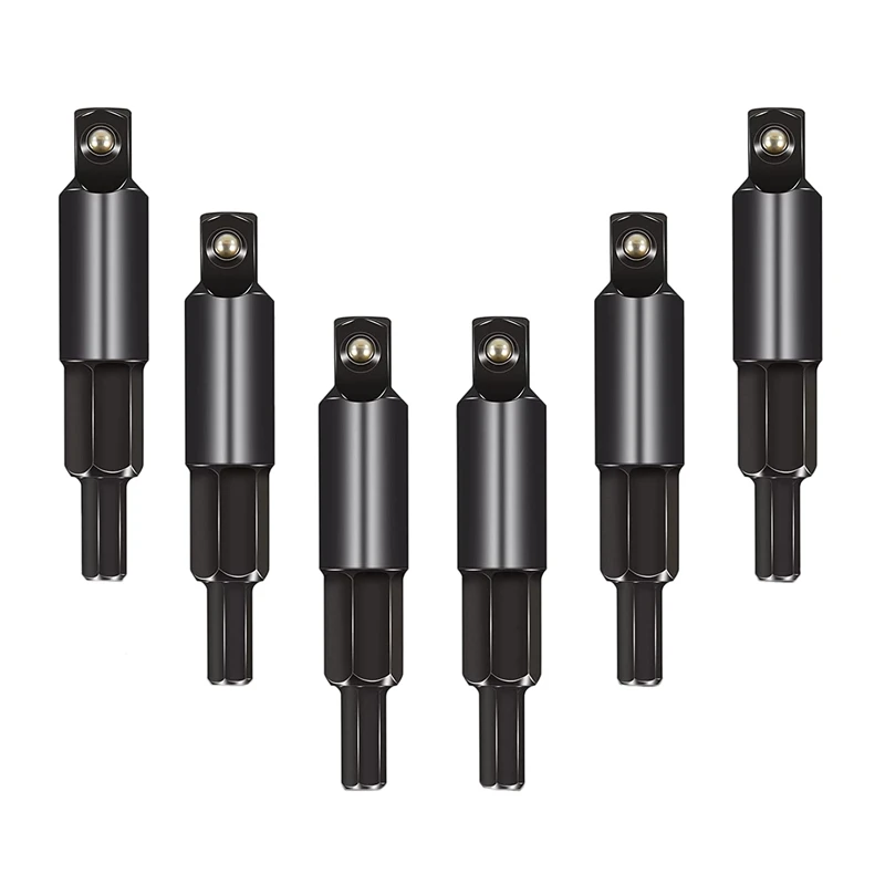 6 Pcs 3/16 Inch to 5/16 Inch Service Wrench Hex Key Adapter, Hexagon