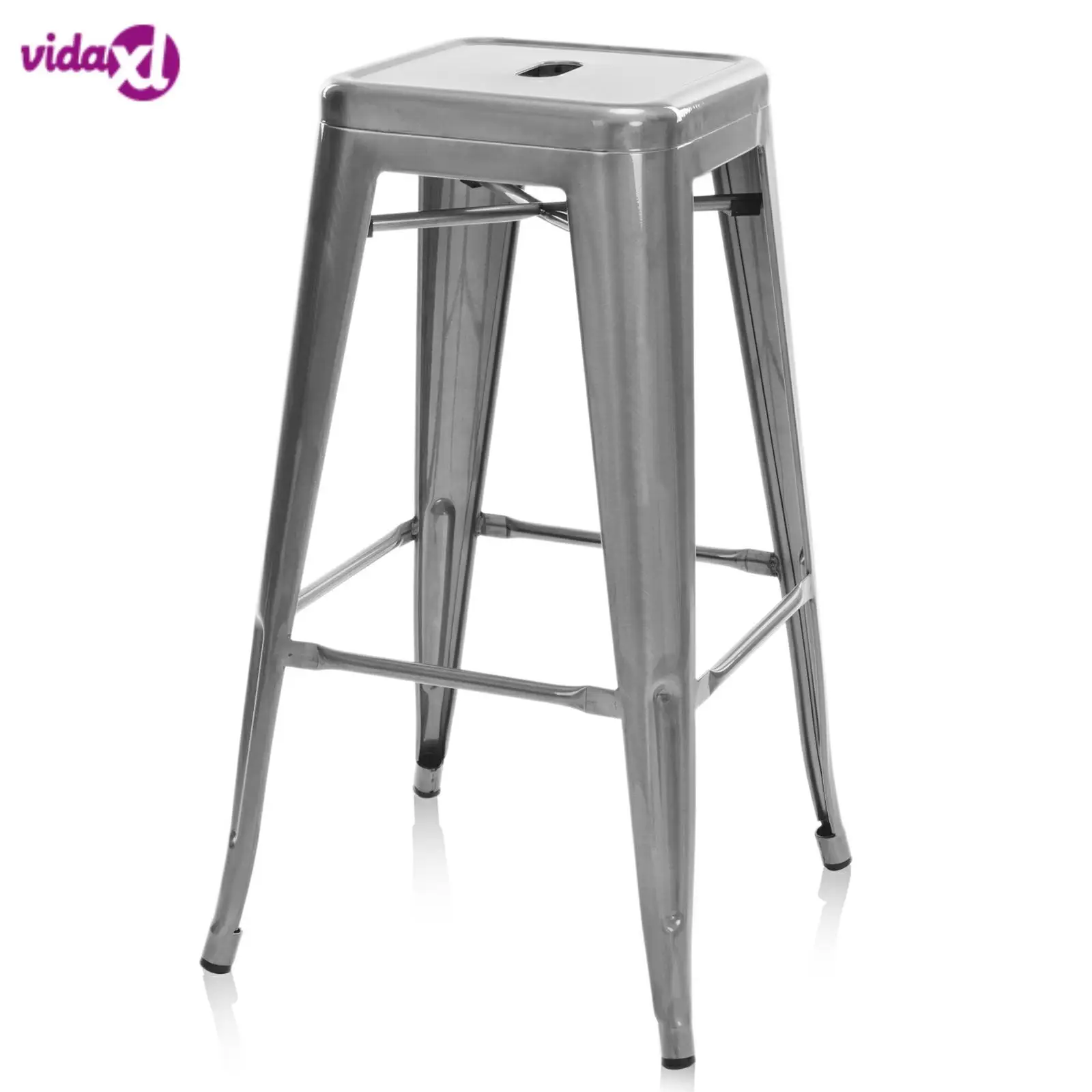 

Artiss 2PCS Metal Backless Stools Metallic Dining Room Furniture Stylish Dining Chair Durable Seat Fittings For Coffee Home A2