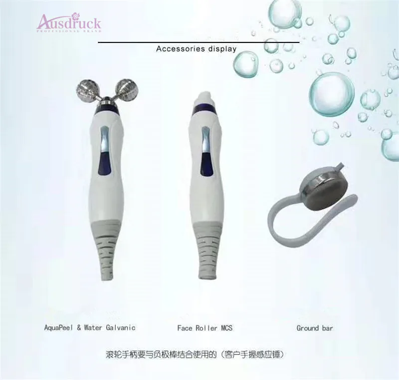 Home Care Aqua Peeling 7color led Microcurrent Bio massage roller Machine Skin Care Home Similar Abeluna machine