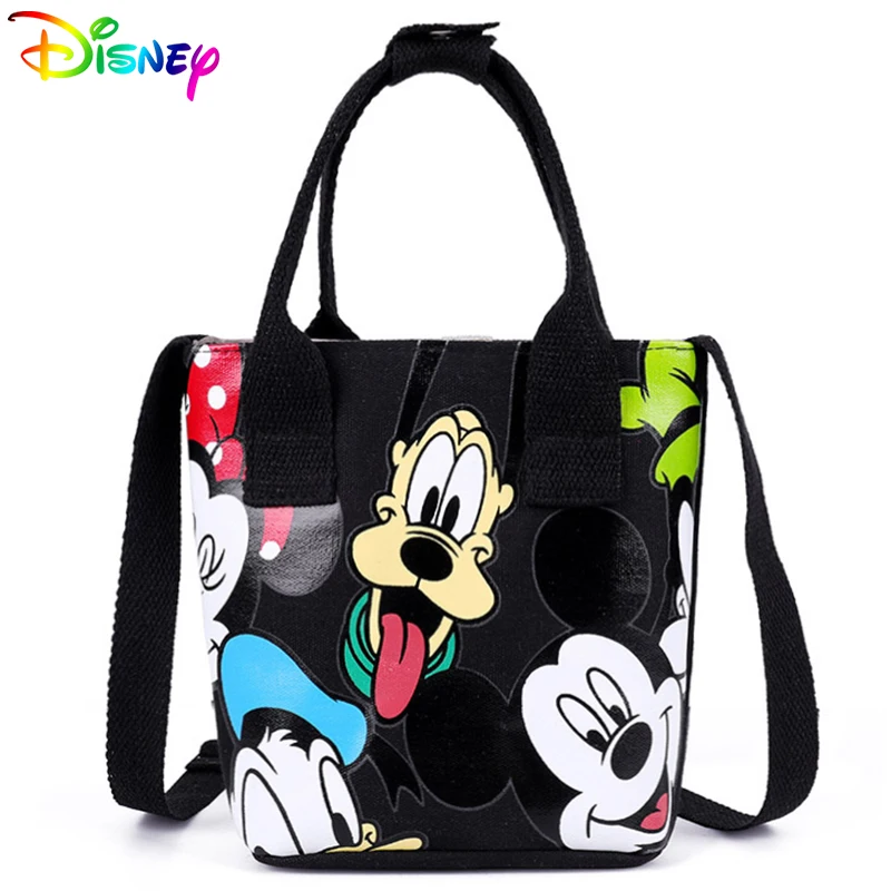 Disney Cartoon Character Printing Mickey Mouse Handbags For Women Minnie Canvas Shoulder Bags Girls Fashion Donald Duck Packages