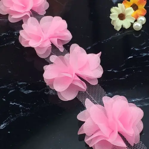 118 штук, 6 см, шифоновые цветы, искусственные цветы, сделай сам, аксессуары для волос для девочек, платья, украшения для свадьбы и вечерние, Подарочный Декор - Цвет: H35-Pink