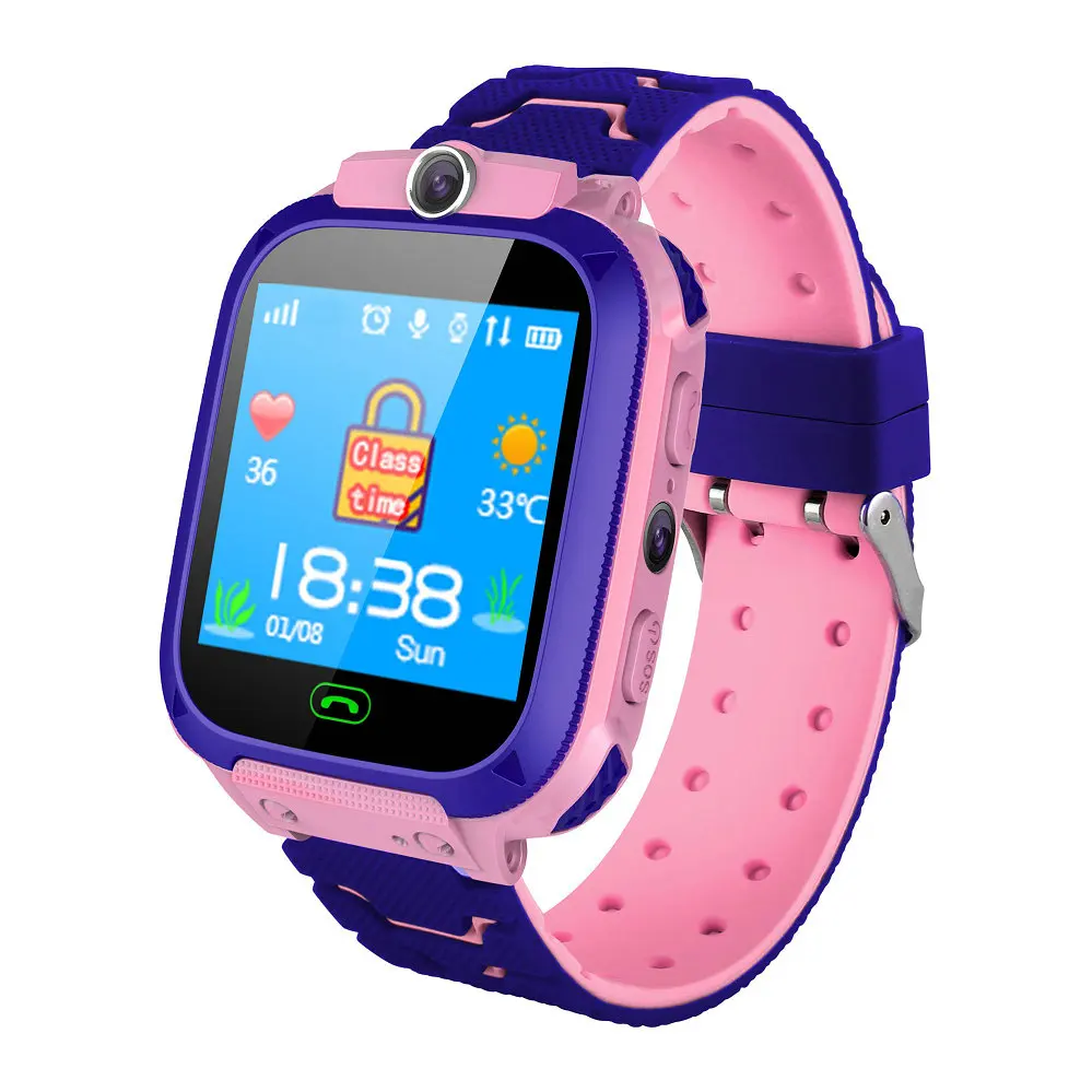 S9 базовая станция позиционирования умные детские часы мониторинг Детские умные часы Дети SOS безопасные умные часы телефон Andriod дропшиппинг - Цвет: Розовый