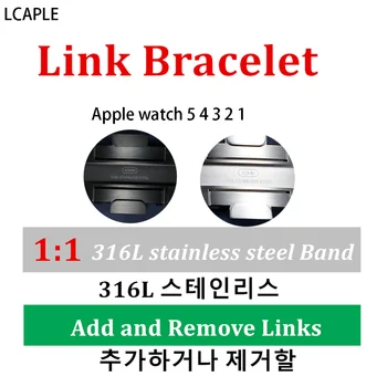 

Original 1:1 band for Apple watch Link bracelet Apple watch 5 4 44mm 40mm iwatch strap 42mm 38mm stainless steel metal watchband