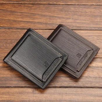 

Wallet man short men horizontal wallet youth ultra-thin driver's license wallet