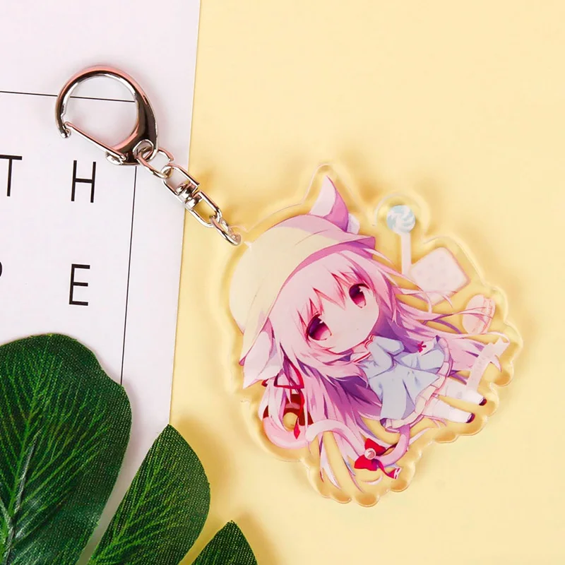 Kawaii Anime Key Chain Azur Lane Enterprise Prinz Eugen Acrylic Keychain keyring Pendant Anime