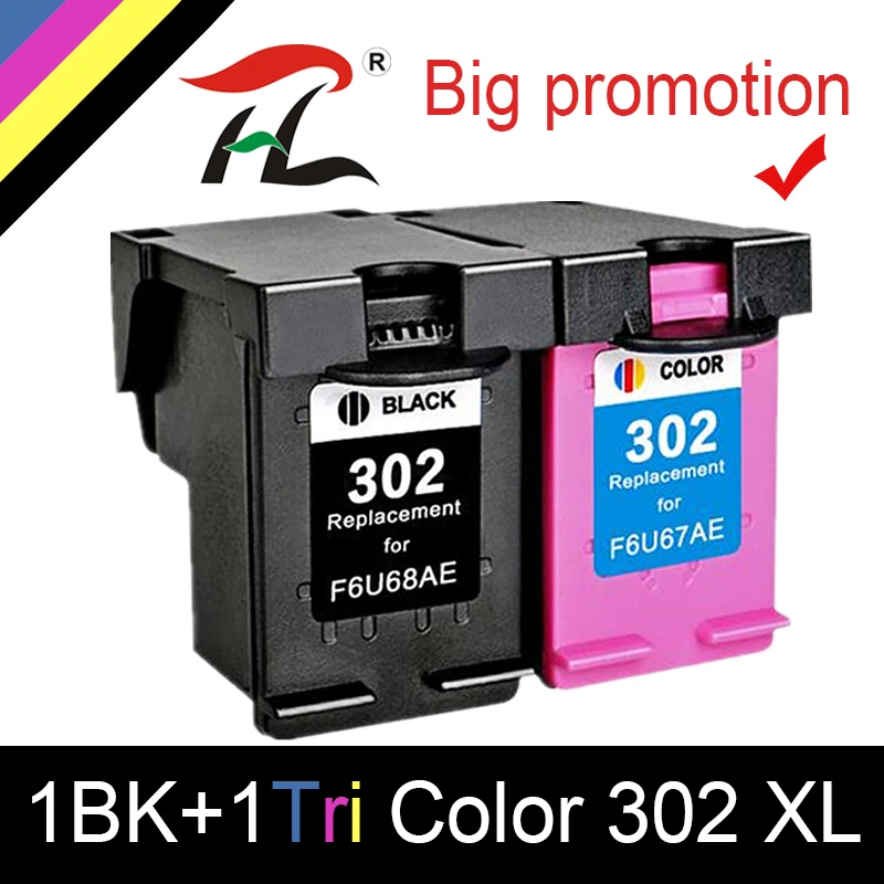 YLC 302XL Восстановленный картридж для принтера HP 302 XL Deskjet 1110 1111 1112 2130 2131 | Компьютеры