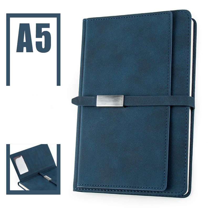 Business Office Notebooks Stationery Loose Leaf Simple Work Journal Leather Diary - Цвет: Insert bag